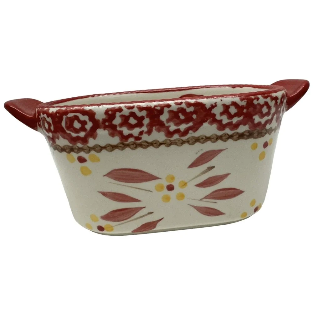 Temptations Old World Loaf Pan 1 Quart With Lid & 10oz.‎ Ramekin Dish
